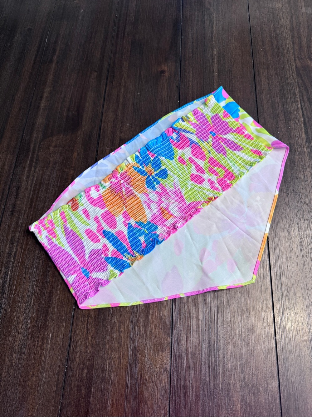 Beach Bunny Floral Bandana Bikini Top Large NWOT Tropical Strapless Swim - Picture 5 of 9